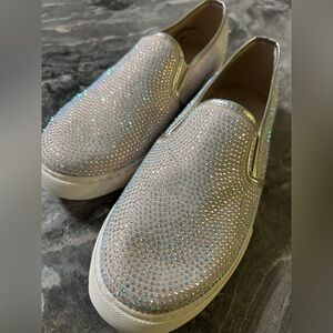 Silver Glitter Sneakers